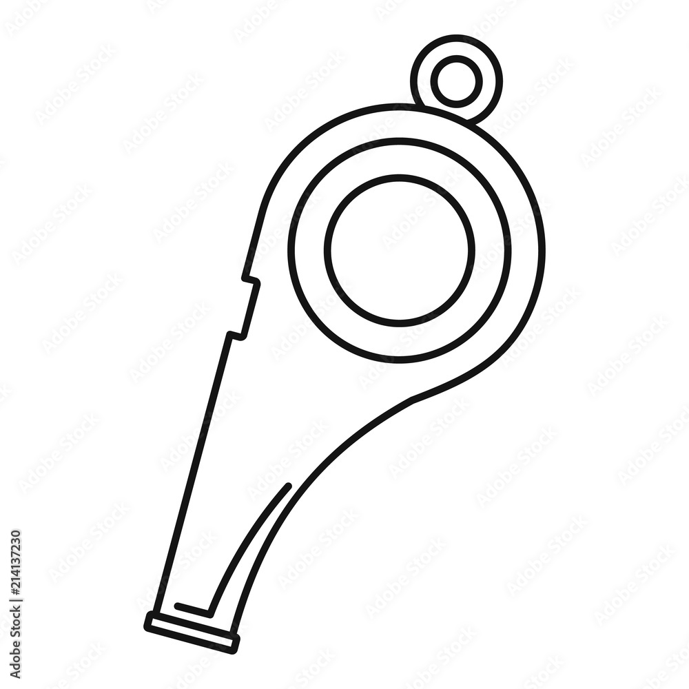 Poster whistle icon. outline whistle vector icon for web design isolated on white background