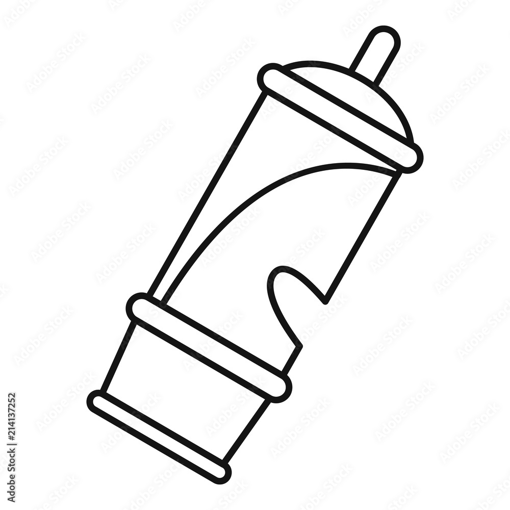 Poster retro whistle icon. outline retro whistle vector icon for web design isolated on white background