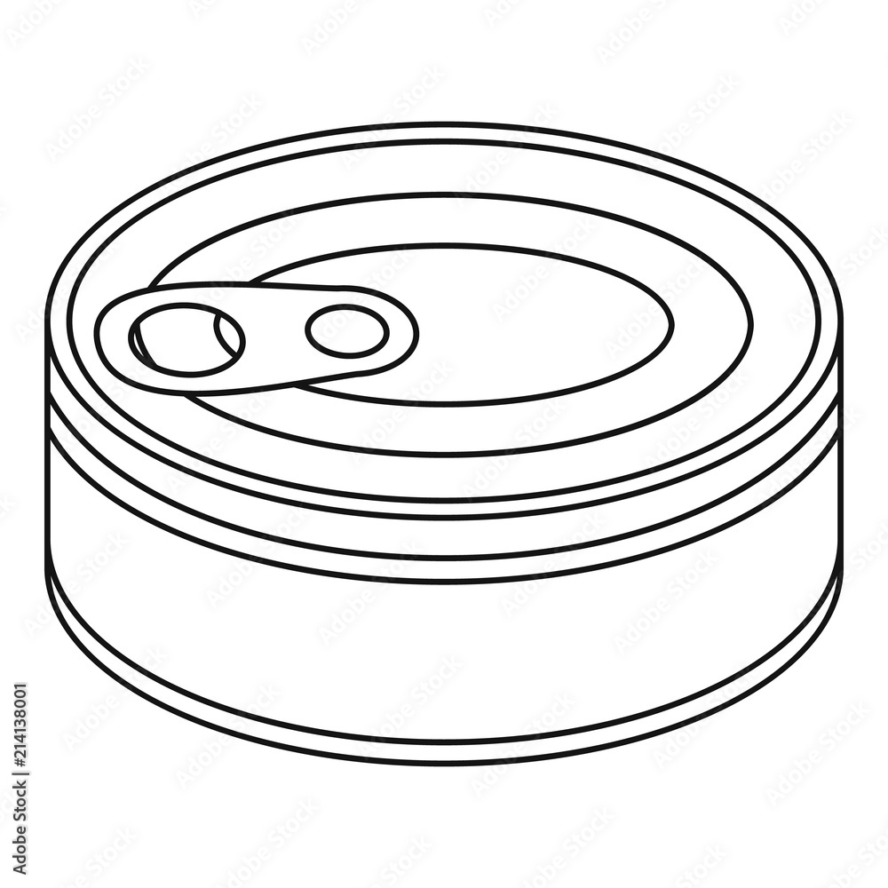 Aufkleber tuna can icon. outline tuna can vector icon for web design isolated on white background