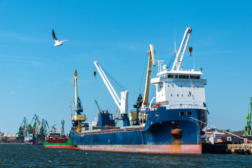 Fototapeta premium Port of Klaipeda at Lithuania