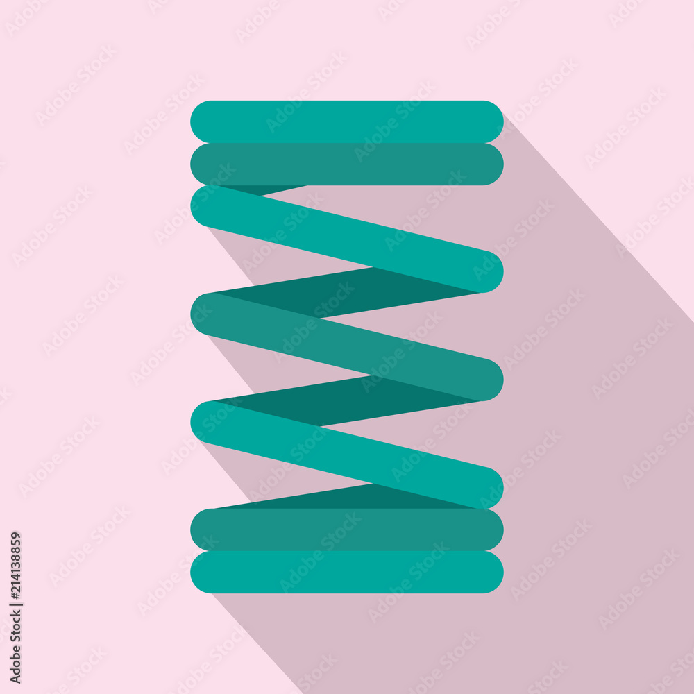 Poster spring coil icon. flat illustration of spring coil vector icon for web design