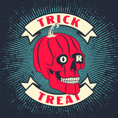 Obraz premium Halloween Pumpkin Skull 