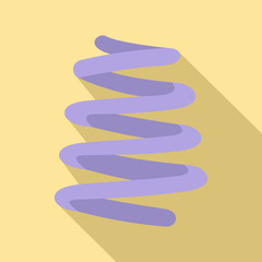 Spiral coil icon. Flat illustration of spiral coil vector icon for web design