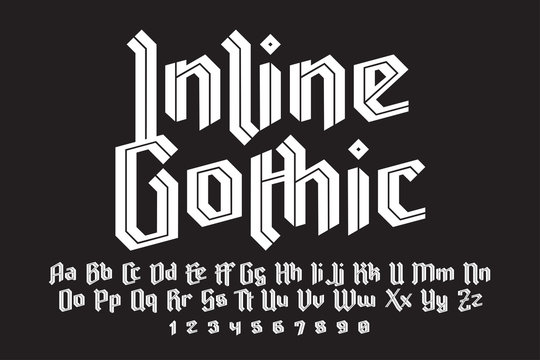 Inline gothic alphabet