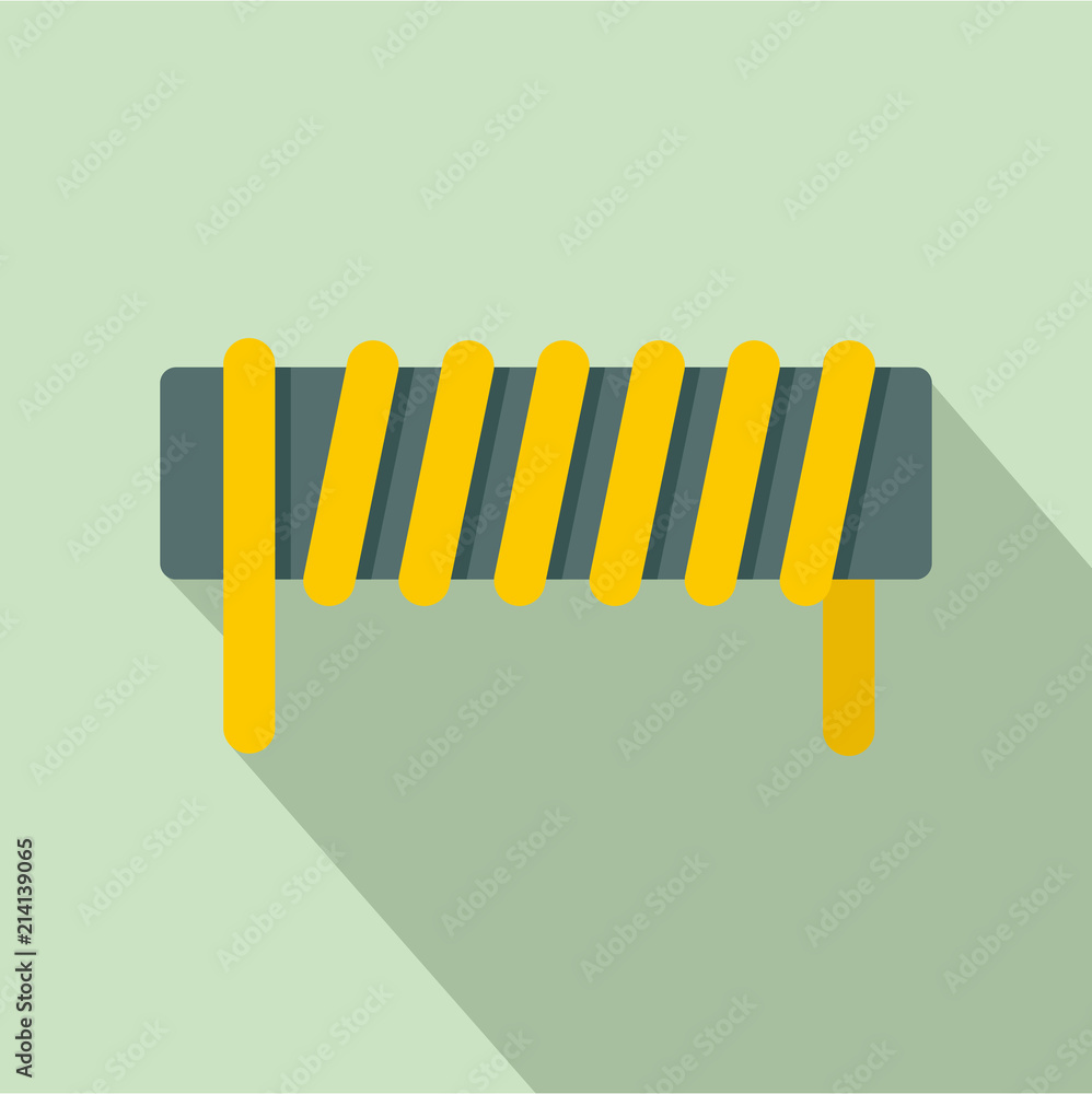 Aufkleber induction spring coil icon. flat illustration of induction spring coil vector icon for web design