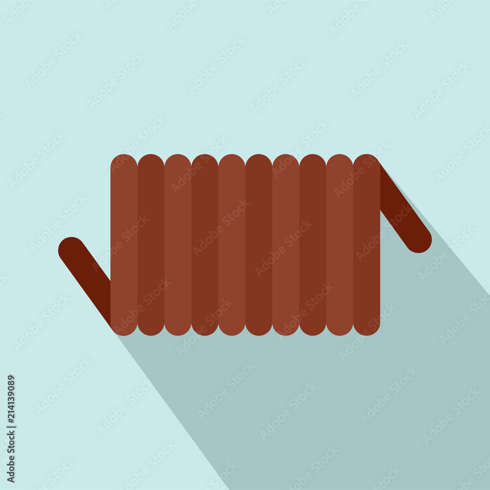 Poster cord spring coil icon. flat illustration of cord spring coil vector icon for web design