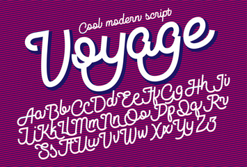 Voyage cool modern script font