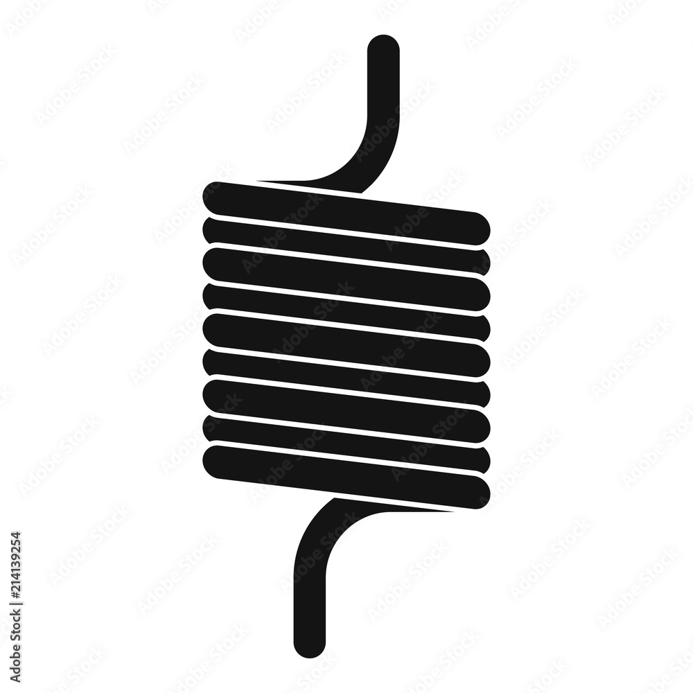 Poster double spring coil icon. simple illustration of double spring coil vector icon for web design isolat