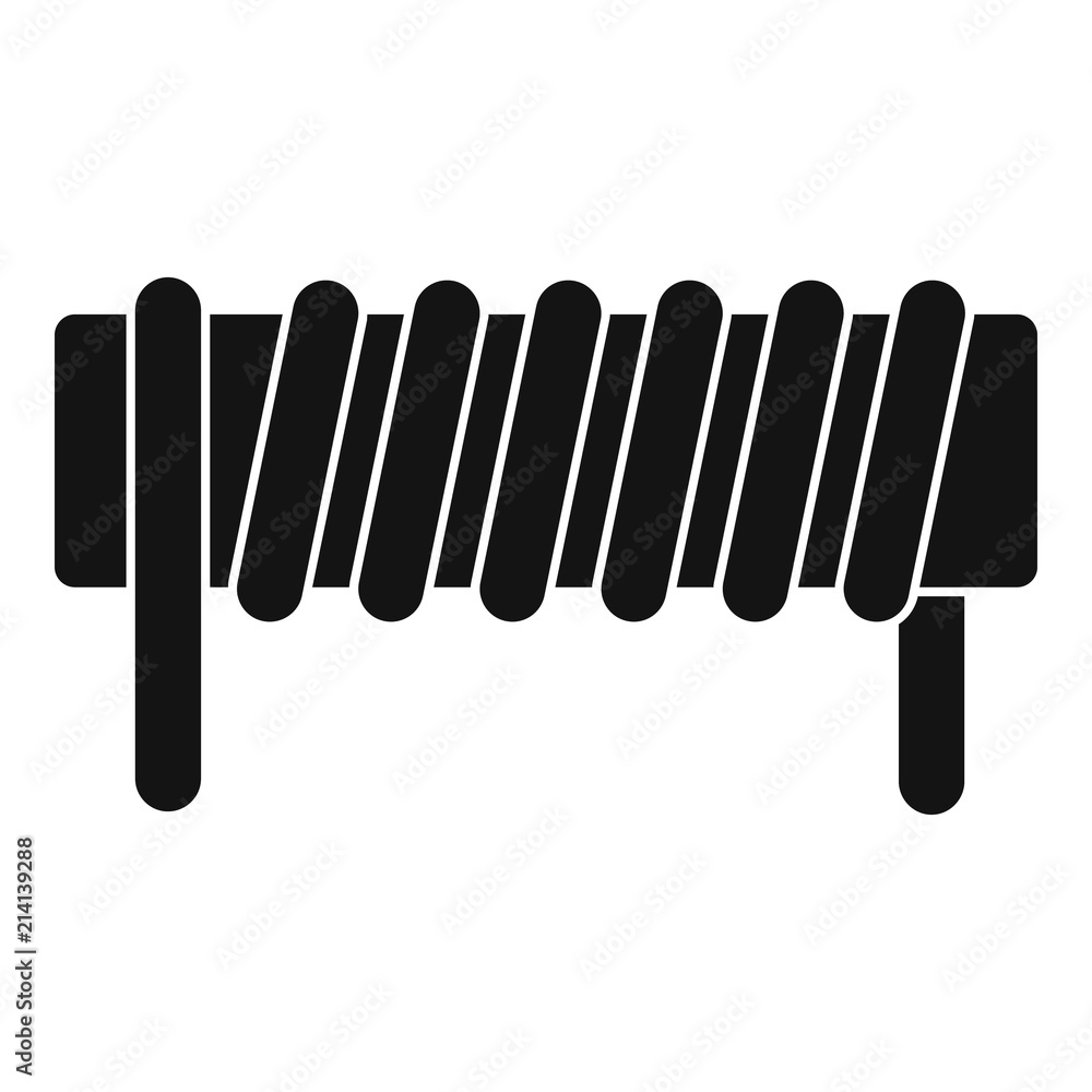 Poster induction spring coil icon. simple illustration of induction spring coil vector icon for web design 