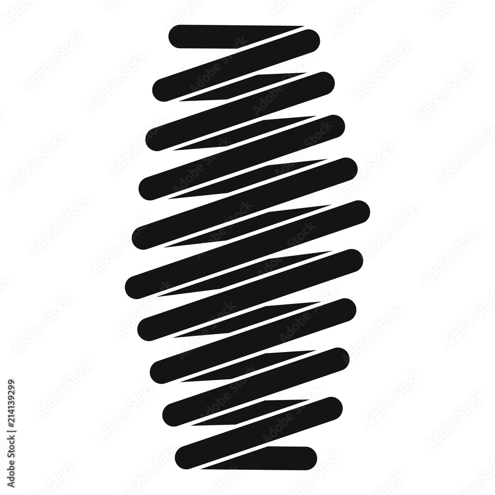 Poster fat spring coil icon. simple illustration of fat spring coil vector icon for web design isolated on 