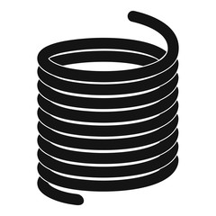 Metal spring coil icon. Simple illustration of metal spring coil vector icon for web design isolated on white background