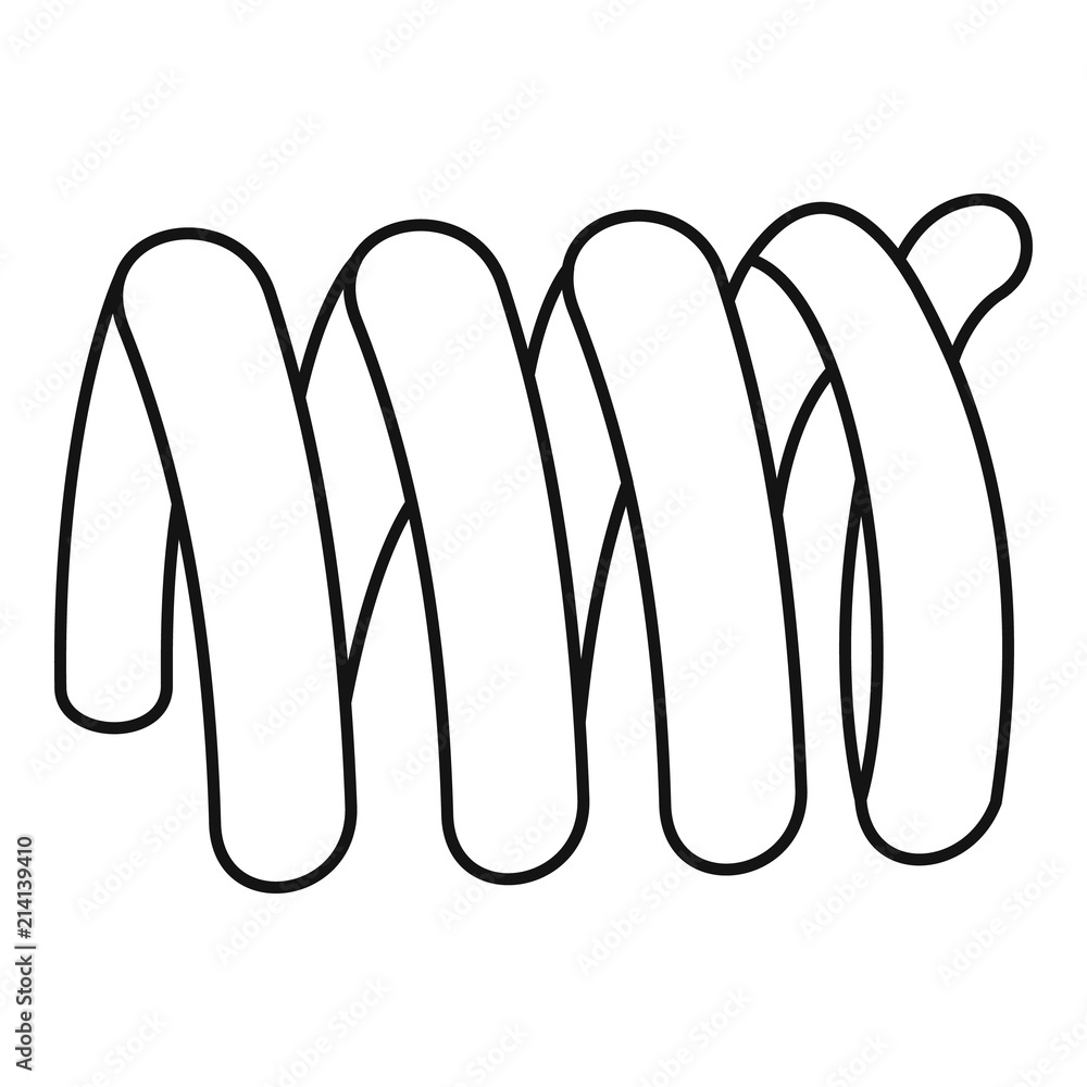 Aufkleber wire coil icon. outline wire coil vector icon for web design isolated on white background
