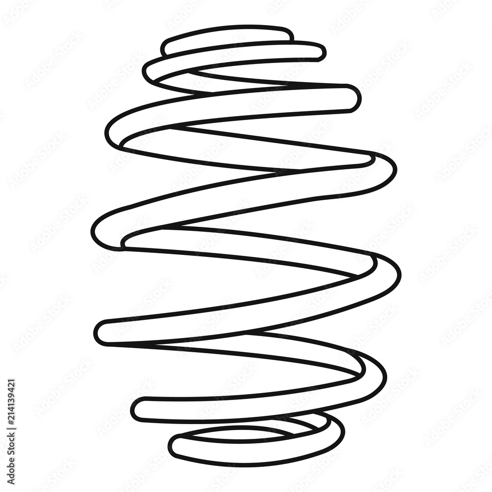 Aufkleber low car spring icon. outline low car spring vector icon for web design isolated on white background