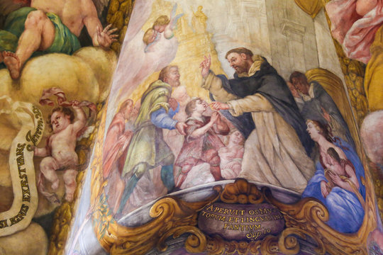 Baroque Fresco of St Peter of Verona in Valencia
