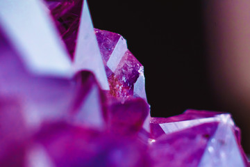 Crystal stone macro mineral surface