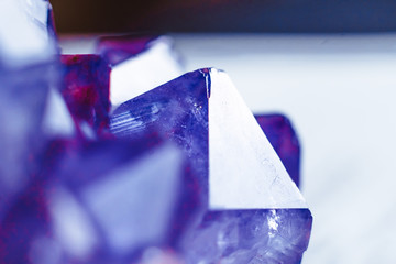 Crystal stone macro mineral surface