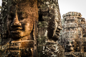 Fototapeta na wymiar Bayon Angkor Wat Cambodia ancient temple 