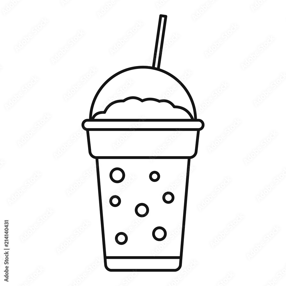 Poster strawberry smoothie icon. outline strawberry smoothie vector icon for web design isolated on white b