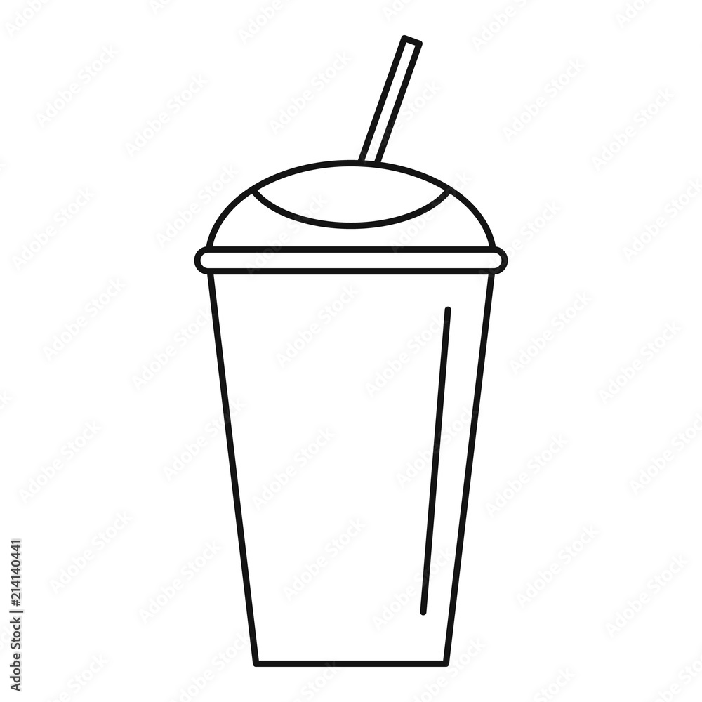 Poster banana smoothie icon. outline banana smoothie vector icon for web design isolated on white backgroun