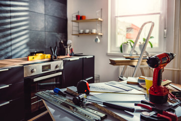 Kitchen renovation mess