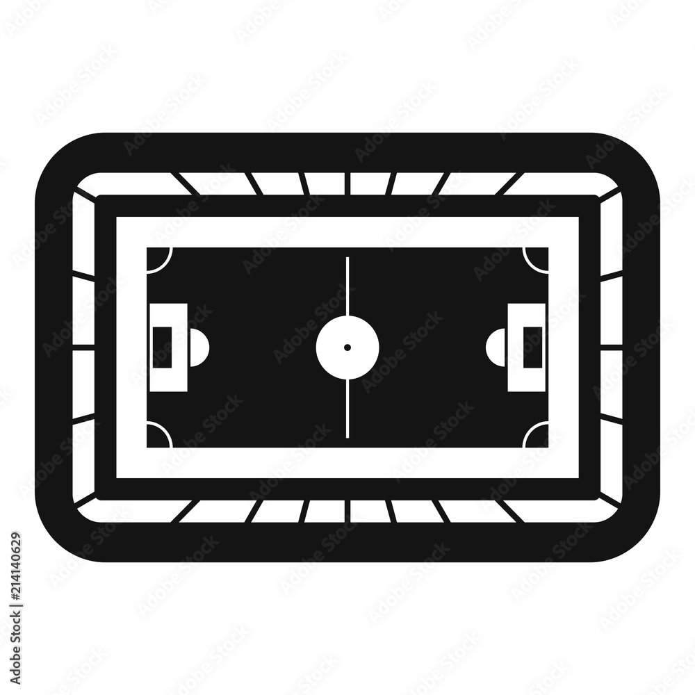 Poster top soccer field icon. simple illustration of top soccer field vector icon for web design isolated o