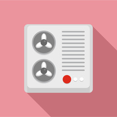Double fan conditioner icon. Flat illustration of double fan conditioner vector icon for web design