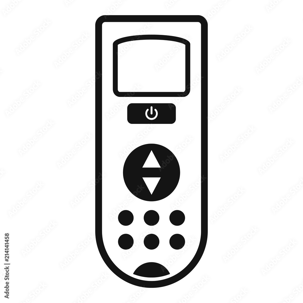 Poster remote control conditioner icon. simple illustration of remote control conditioner vector icon for w