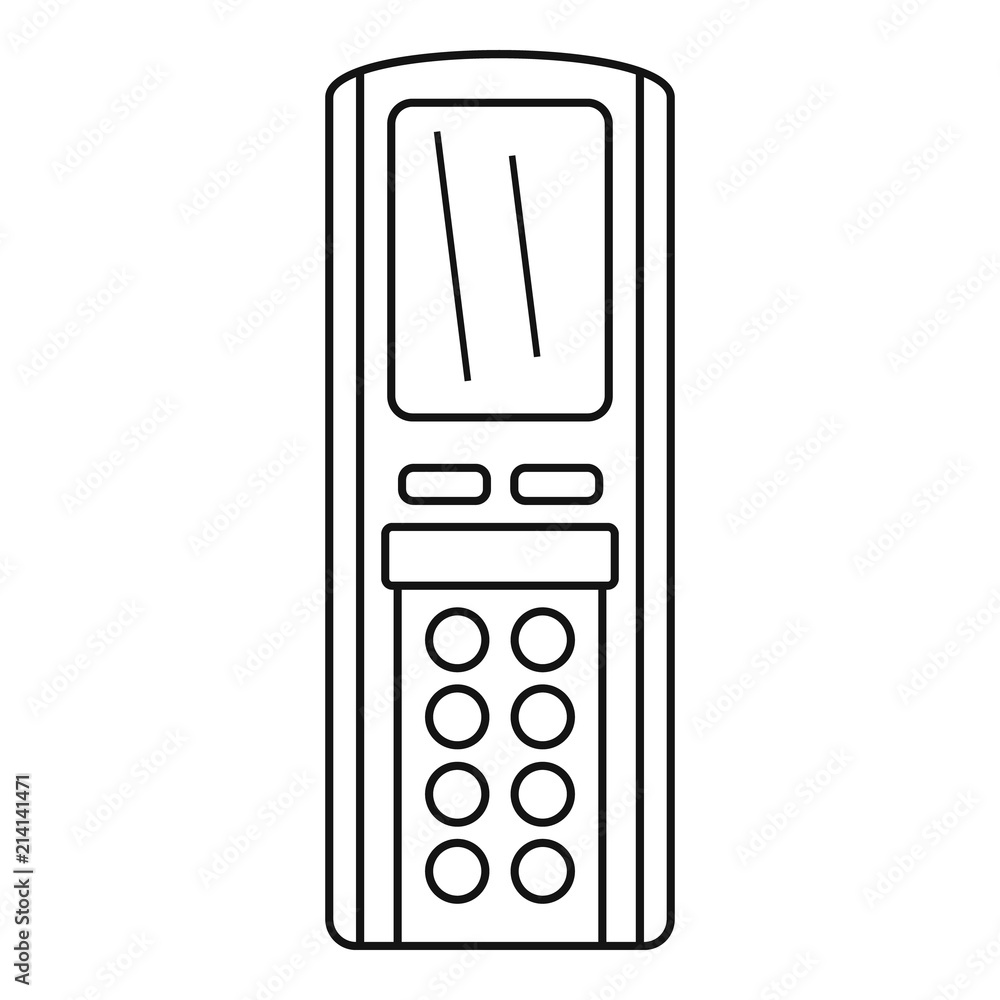 Poster remote control conditioner icon. outline remote control conditioner vector icon for web design isola