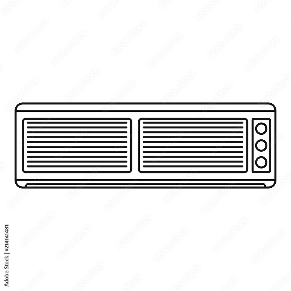 Poster old conditioner icon. outline old conditioner vector icon for web design isolated on white backgroun