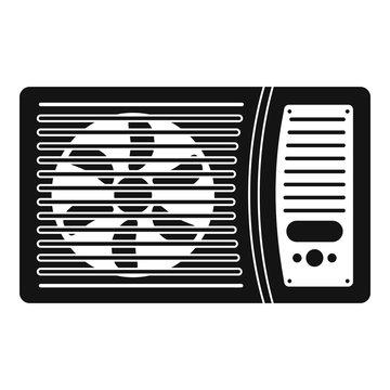 Outdoor air conditioner fan icon. Simple illustration of outdoor air conditioner fan vector icon for web design isolated on white background
