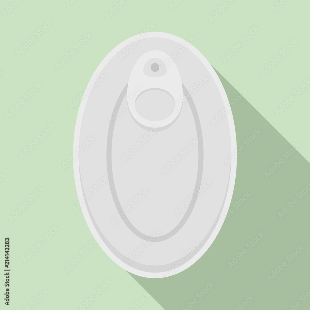 Poster top view can icon. flat illustration of top view can vector icon for web design
