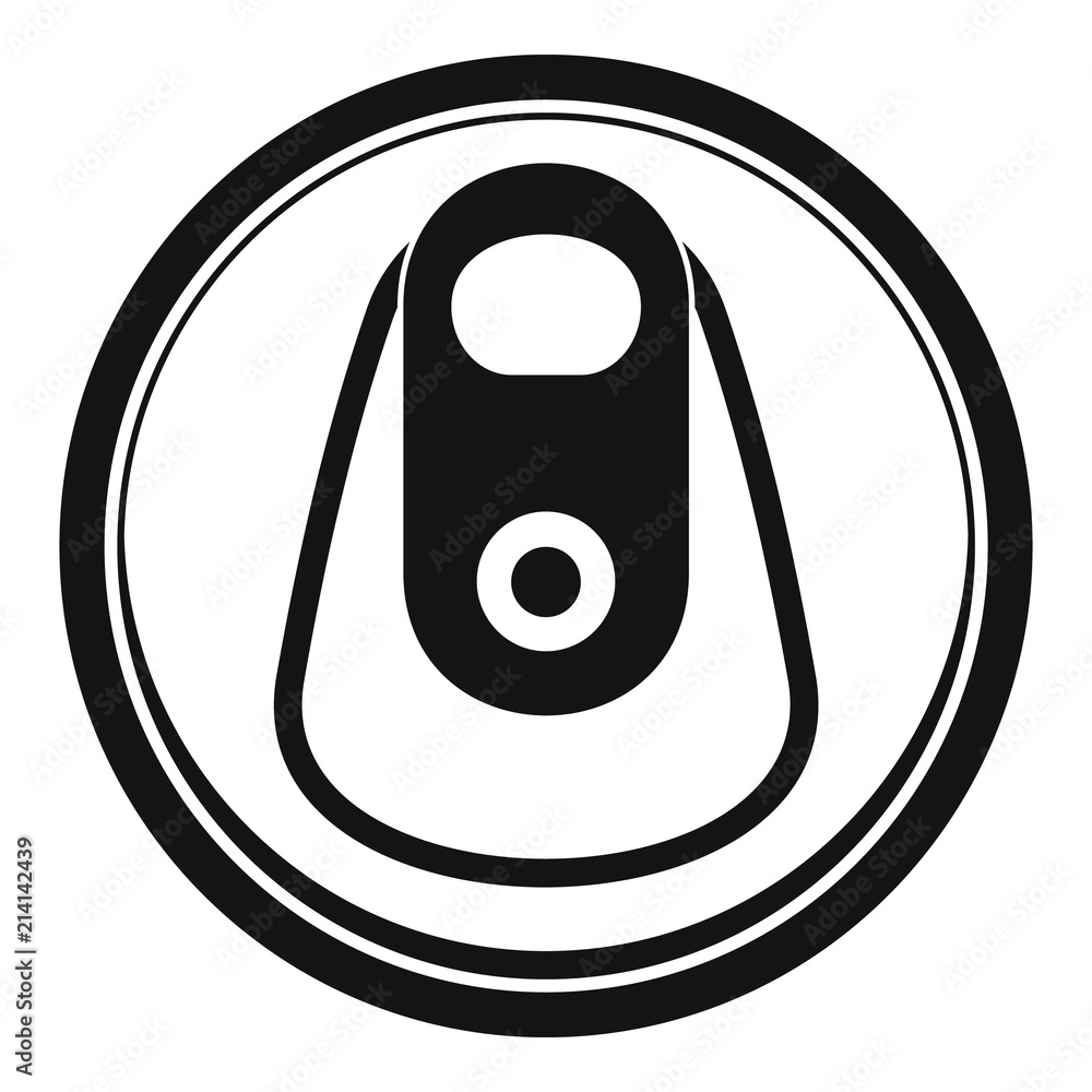 Poster top tin can icon. simple illustration of top tin can vector icon for web design isolated on white ba