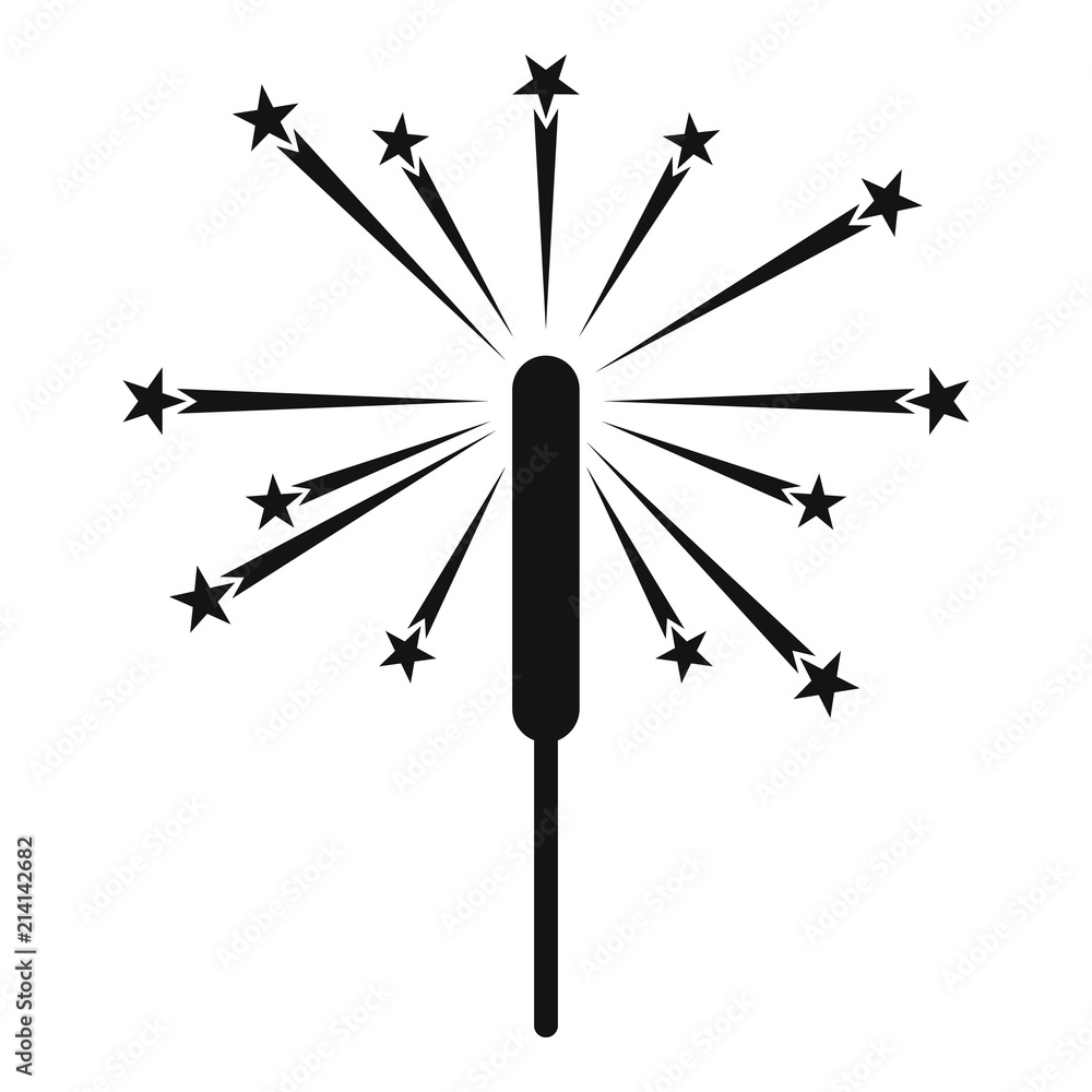 Poster sparkler icon. simple illustration of sparkler vector icon for web design isolated on white backgrou