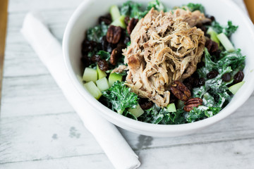 Waldorf Salad with Pulled Pork