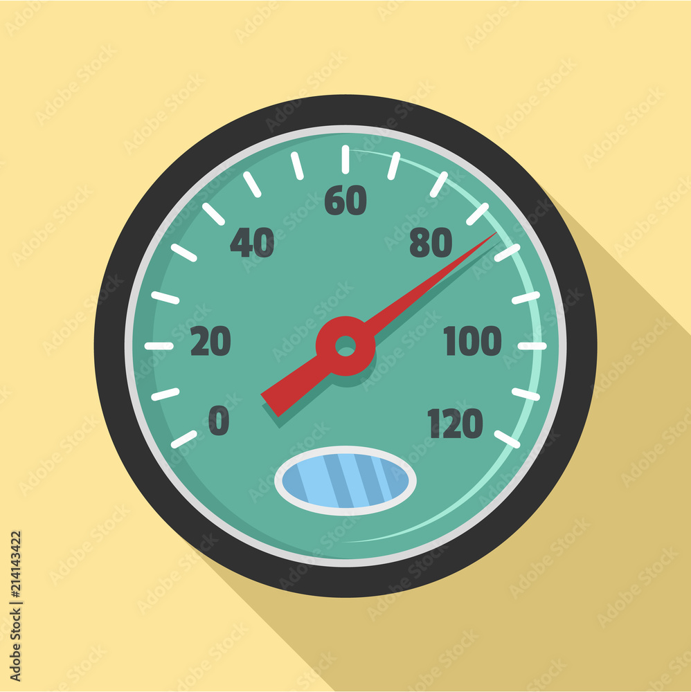 Aufkleber auto speedometer icon. flat illustration of auto speedometer vector icon for web design
