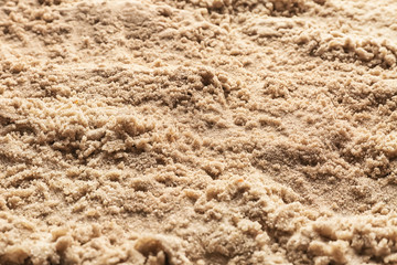 Beach wet sand, closeup