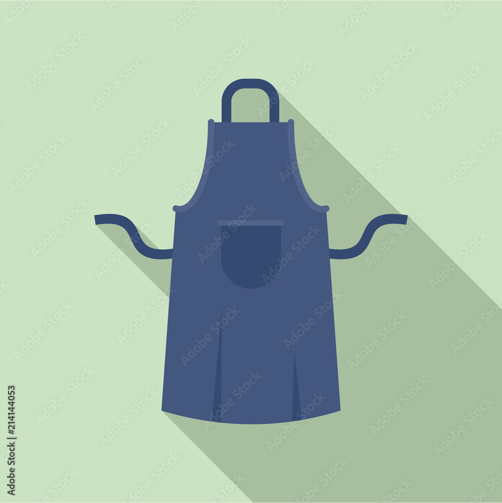 Poster worker apron icon. flat illustration of worker apron vector icon for web design