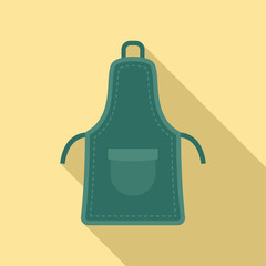 Textile apron icon. Flat illustration of textile apron vector icon for web design