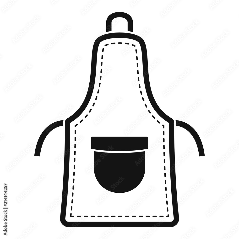 Poster textile apron icon. simple illustration of textile apron vector icon for web design isolated on whit