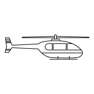 Utility helicopter icon. Outline utility helicopter vector icon for web design isolated on white background