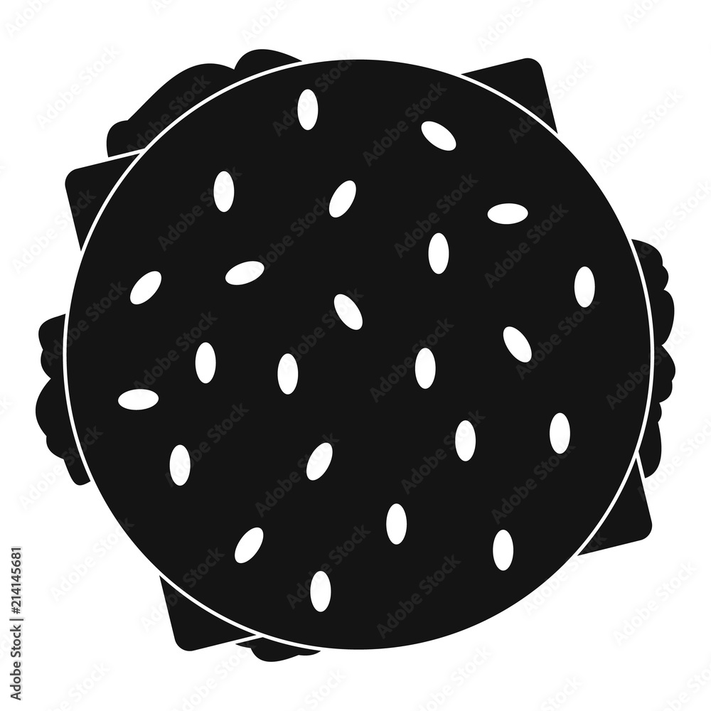 Poster top view hamburger icon. simple illustration of top view hamburger vector icon for web design isolat