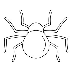 Female mouse spider icon. Outline female mouse spider vector icon for web design isolated on white background