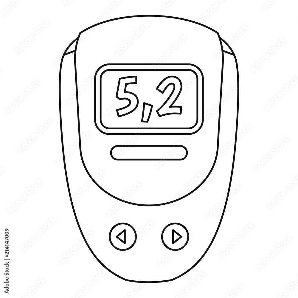 Poster electronic glucometer icon. outline electronic glucometer vector icon for web design isolated on whi