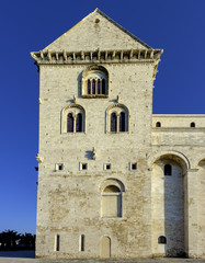 Fototapeta na wymiar Detail of Trani Cathedral, a great example of Apulian Romanesque architecture, Apulia, Italy