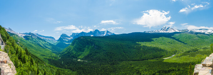 Naklejka na ściany i meble Panorama - Glacier National Park