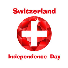 Flag of Switzerland for Swiss independence day