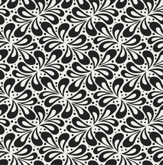 Seamless Abstract Art Deco Pattern. Vector Floral Background. Ornament Decorative Texture.