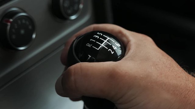 Changing gears in car
