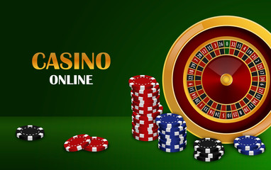 Casino online concept background. Realistic illustration of casino online vector concept background for web design