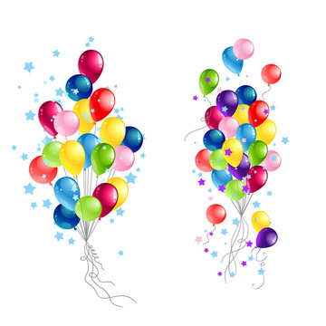 Balloons objects isolated
